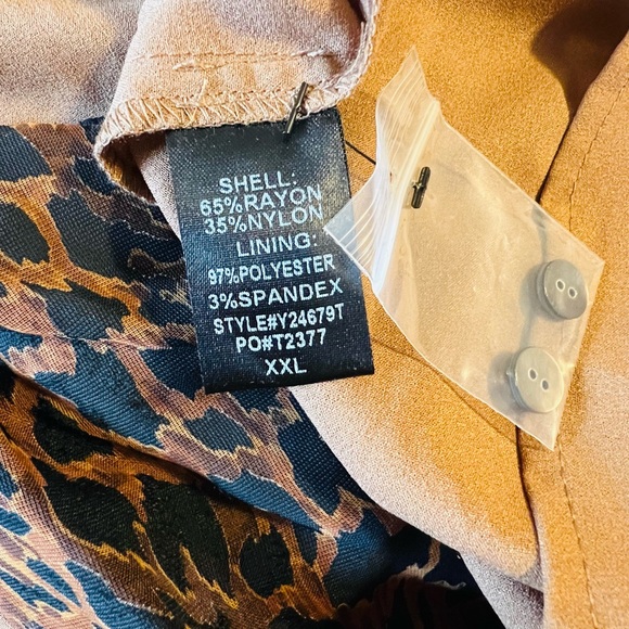 NWT Tuckernuck Leopard Velvet Burnout Callahan Shirt Dress XXL - Picture 7 of 7